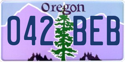 OR license plate 042BEB