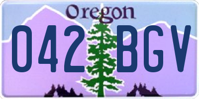 OR license plate 042BGV