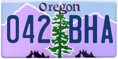 OR license plate 042BHA