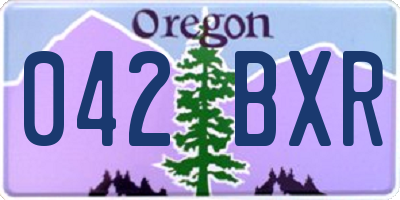 OR license plate 042BXR