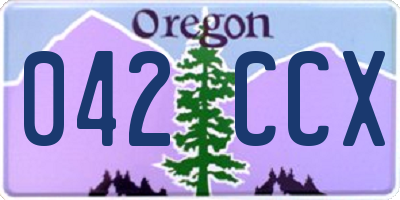 OR license plate 042CCX