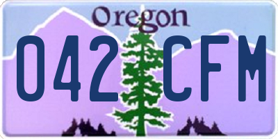 OR license plate 042CFM