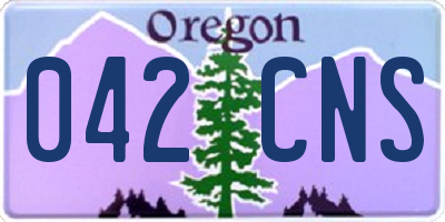 OR license plate 042CNS