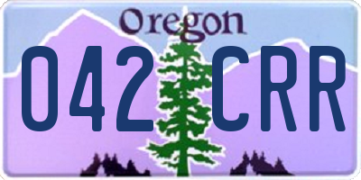 OR license plate 042CRR