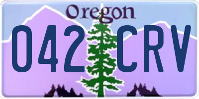 OR license plate 042CRV