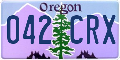 OR license plate 042CRX