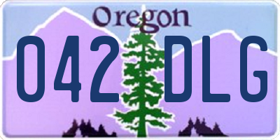 OR license plate 042DLG