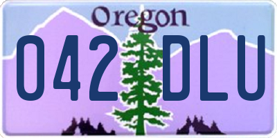 OR license plate 042DLU