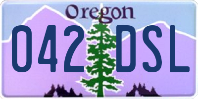 OR license plate 042DSL