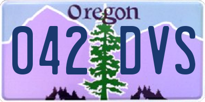OR license plate 042DVS