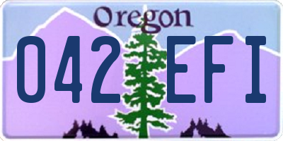 OR license plate 042EFI