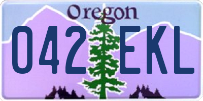 OR license plate 042EKL