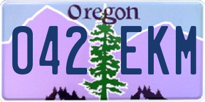 OR license plate 042EKM