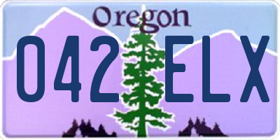 OR license plate 042ELX