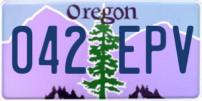 OR license plate 042EPV