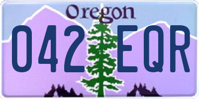 OR license plate 042EQR