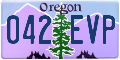 OR license plate 042EVP