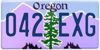 OR license plate 042EXG