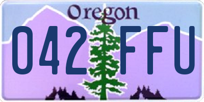 OR license plate 042FFU