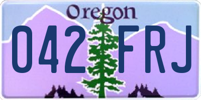 OR license plate 042FRJ