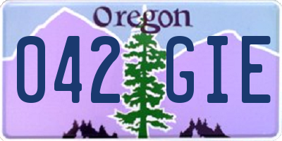 OR license plate 042GIE