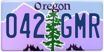 OR license plate 042GMR