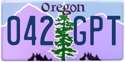 OR license plate 042GPT