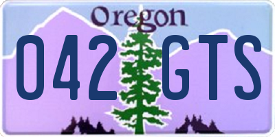 OR license plate 042GTS