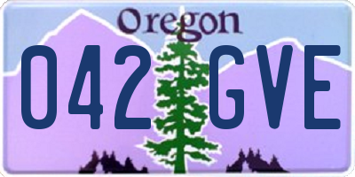 OR license plate 042GVE