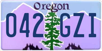 OR license plate 042GZI