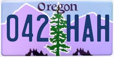 OR license plate 042HAH