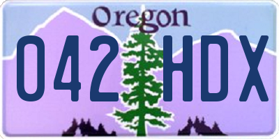 OR license plate 042HDX