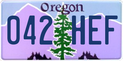 OR license plate 042HEF