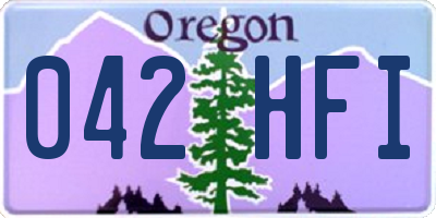 OR license plate 042HFI