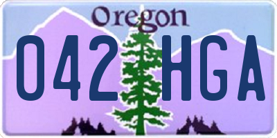 OR license plate 042HGA