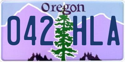 OR license plate 042HLA
