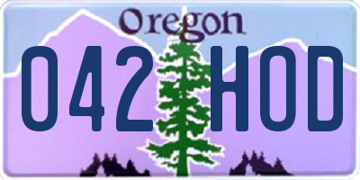 OR license plate 042HOD