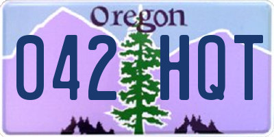 OR license plate 042HQT