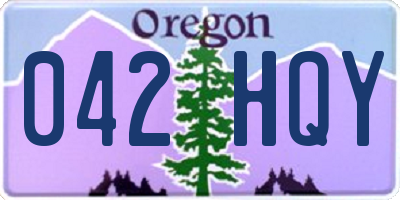 OR license plate 042HQY