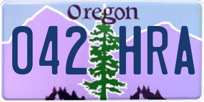 OR license plate 042HRA