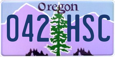 OR license plate 042HSC