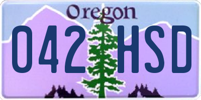 OR license plate 042HSD