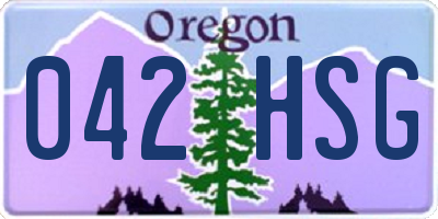OR license plate 042HSG