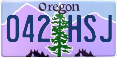 OR license plate 042HSJ