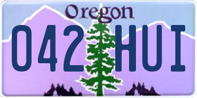 OR license plate 042HUI