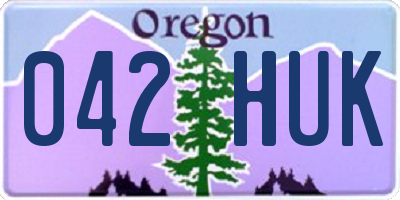OR license plate 042HUK