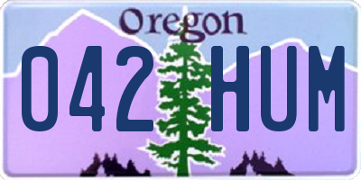 OR license plate 042HUM