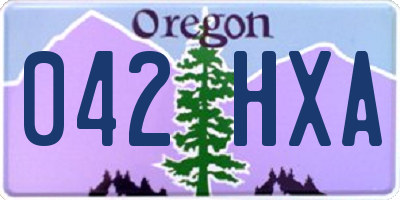 OR license plate 042HXA