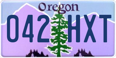 OR license plate 042HXT