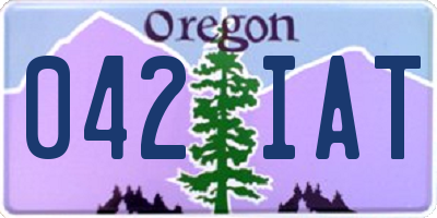 OR license plate 042IAT